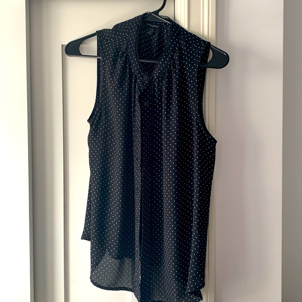 Polka dot sleeveless top